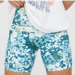 NWT Aerie Offline Goals 3D 7” Inseam Bike Shorts in Blue Path